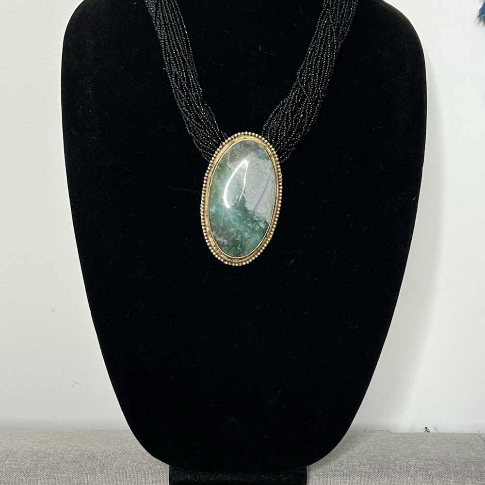 Turkish Stone Statement Necklace Quartz